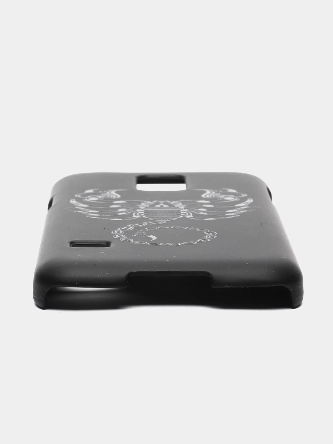 Серебряный чехол чёрный с принтом + защитная плёнка для Samsung S5 / S5 Mini