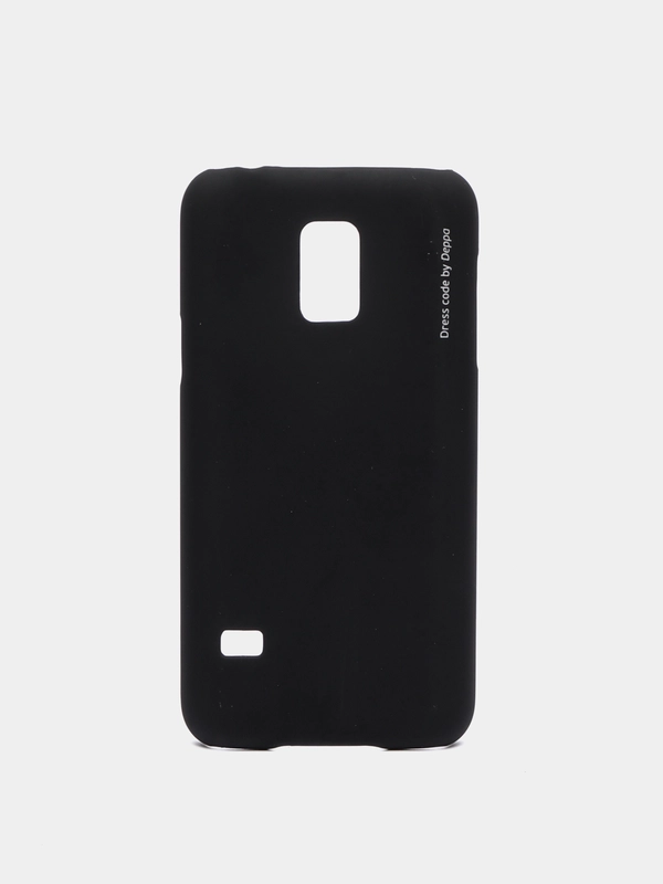 Чехол чёрный с принтом + защитная плёнка для Samsung S5 / S5 Mini