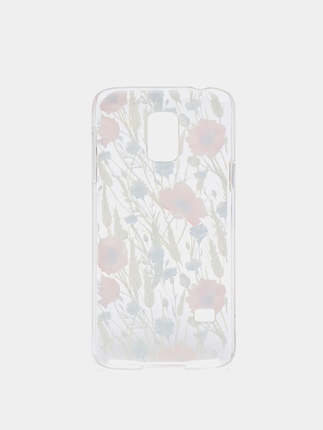 Бежевый чехол с принтом + защитная пленка для Samsung S5 mini