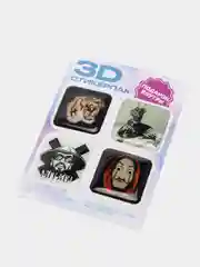 Бронзовый 3d наклейка (3Д объемная наклейка) стикер на телефон на чиле, на рахате, не ной, не тупи