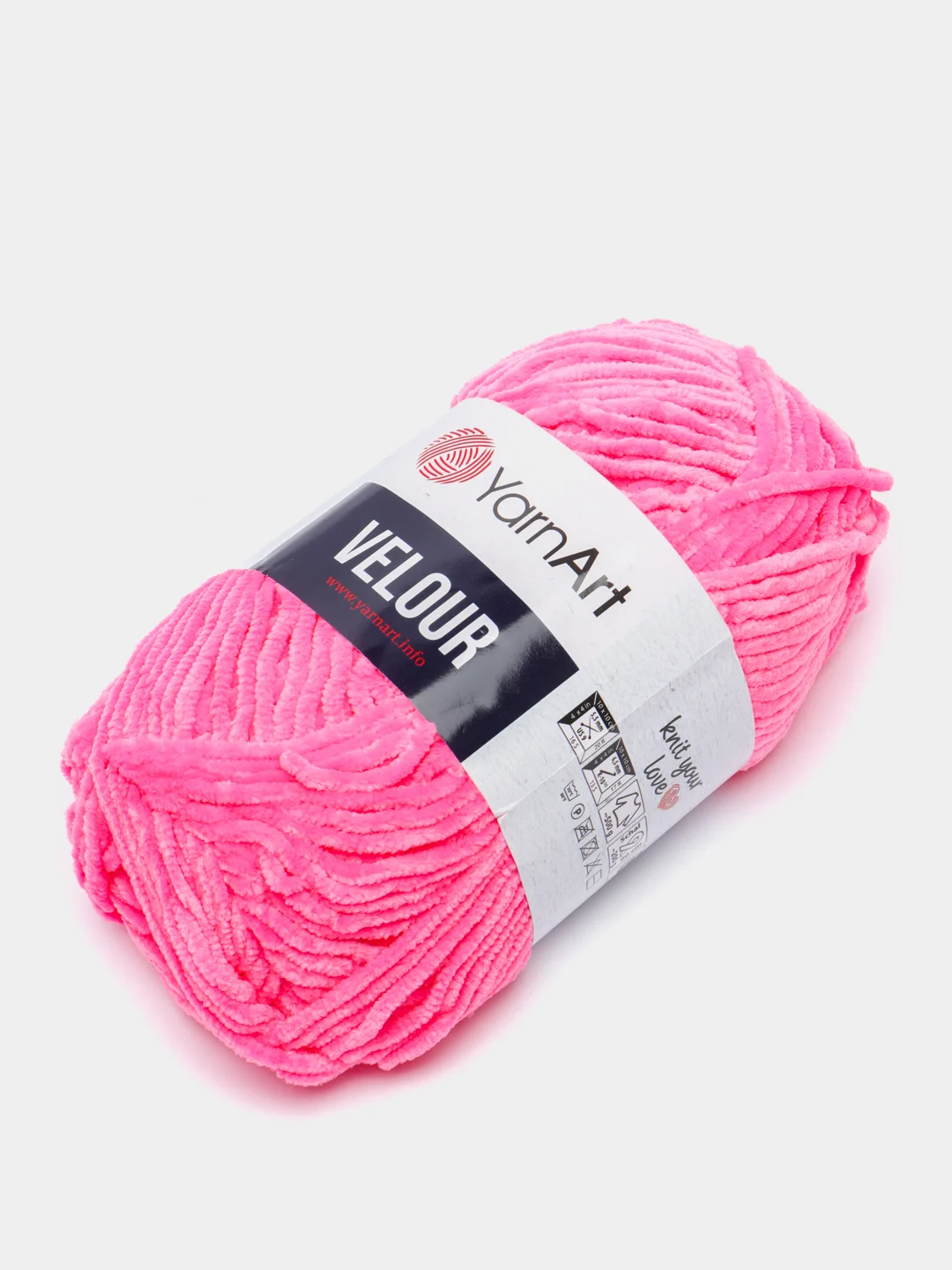 Фуксия пряжа YarnArt Velour, 100% микрополиэстер, 100 г/170 м