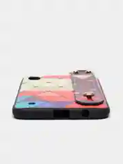 Желтый чехол для Samsung Galaxy A10, силиконовый, с кольцом и ремешком