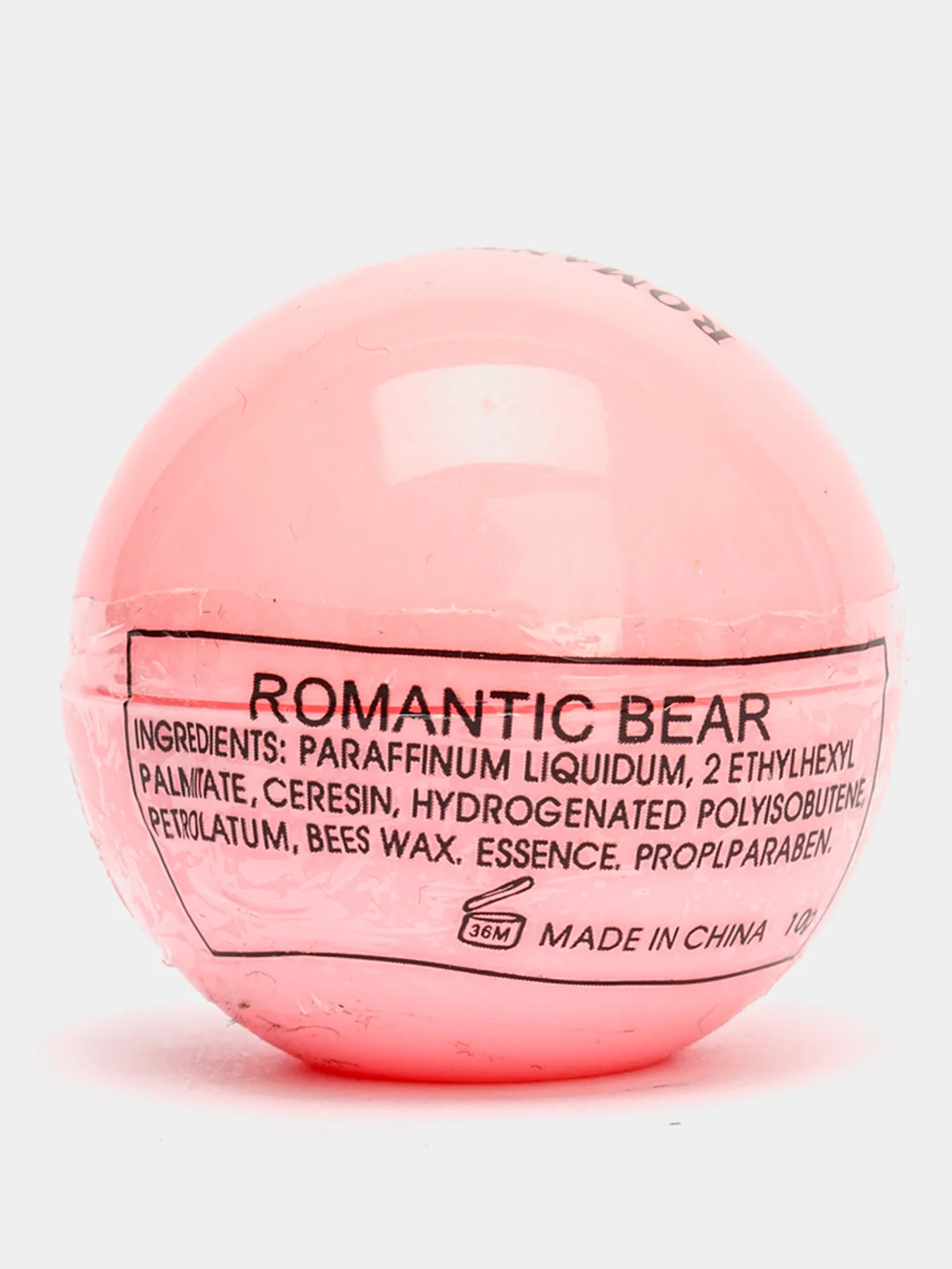 Розовый бальзам для губ Romantic Bear, увлажняющий