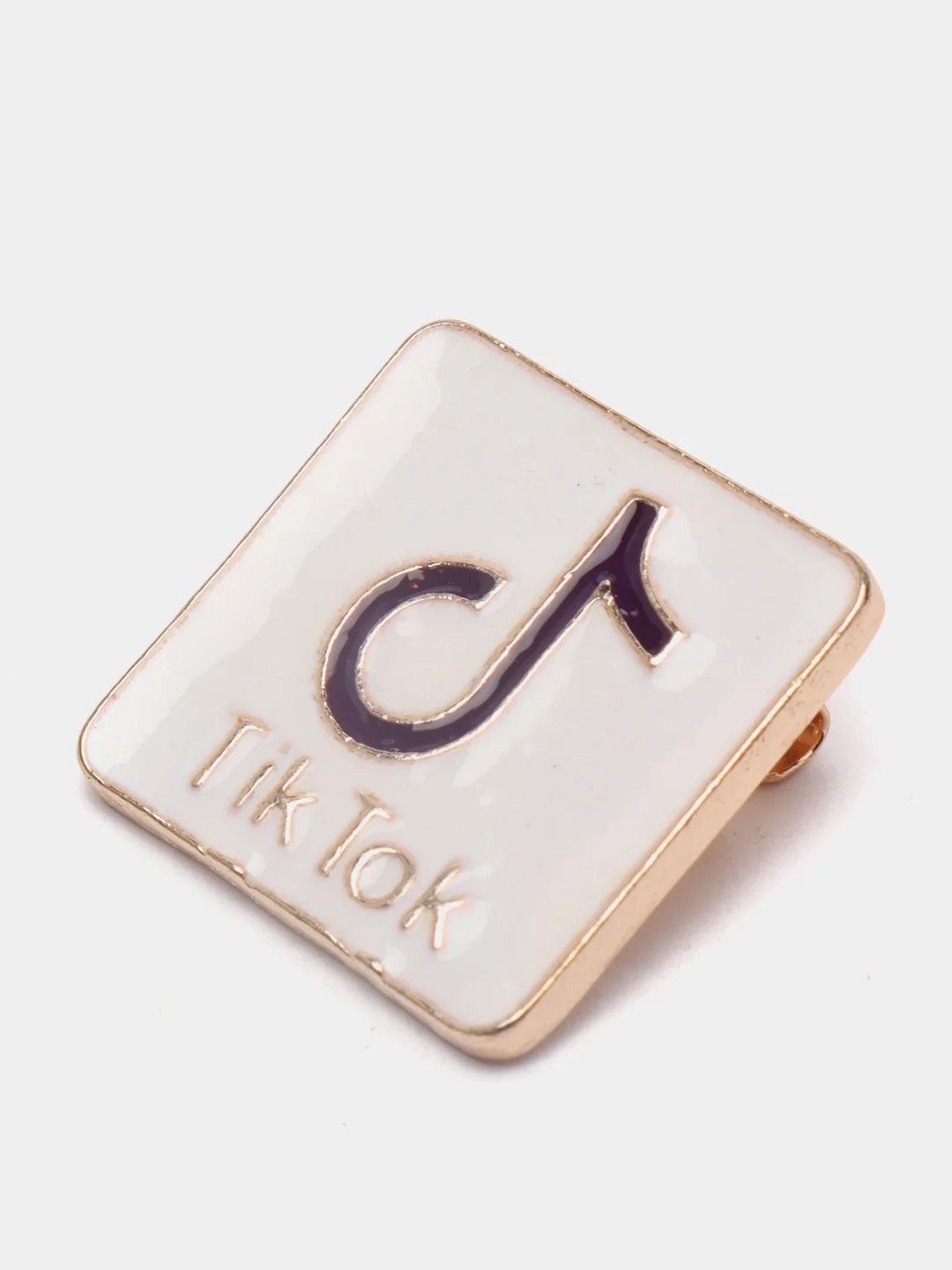 Фиолетовый брошь "TikTok"