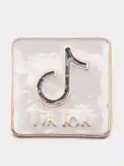 Фиолетовый брошь "TikTok"