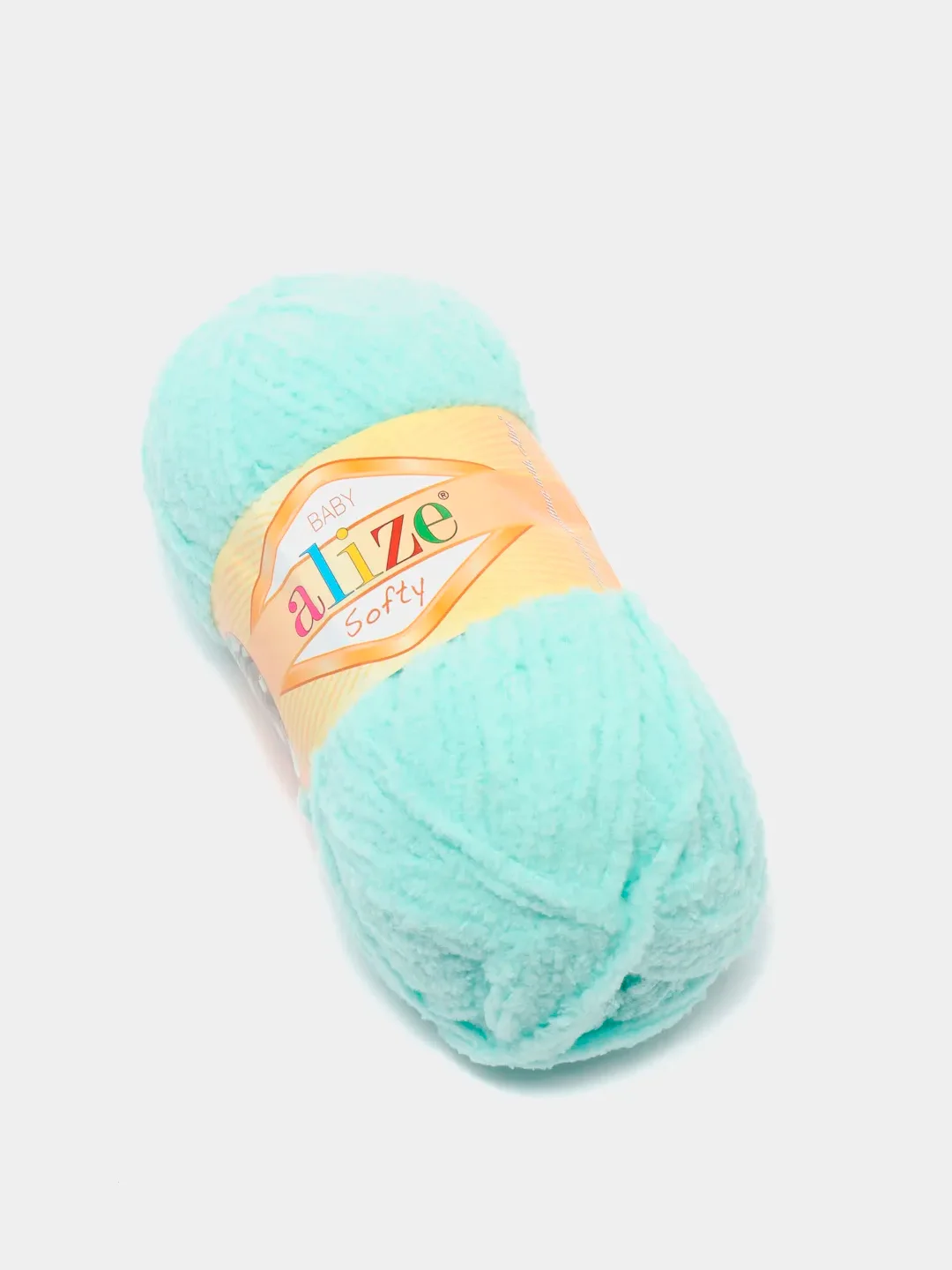 Бирюзовый пряжа плюшевая Alize Softy 100% Микрополиэстер 50г 115м (Ализе софти велюровая)