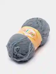 Серый меланж пряжа плюшевая Alize Softy 100% Микрополиэстер 50г 115м (Ализе софти велюровая)
