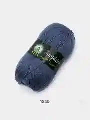 Синий меланж пряжа Vita Sapphire, 55% акрил и 45% шерсть ластер, 100 г, 250 м