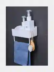Белый полка настенная для ванной комнаты