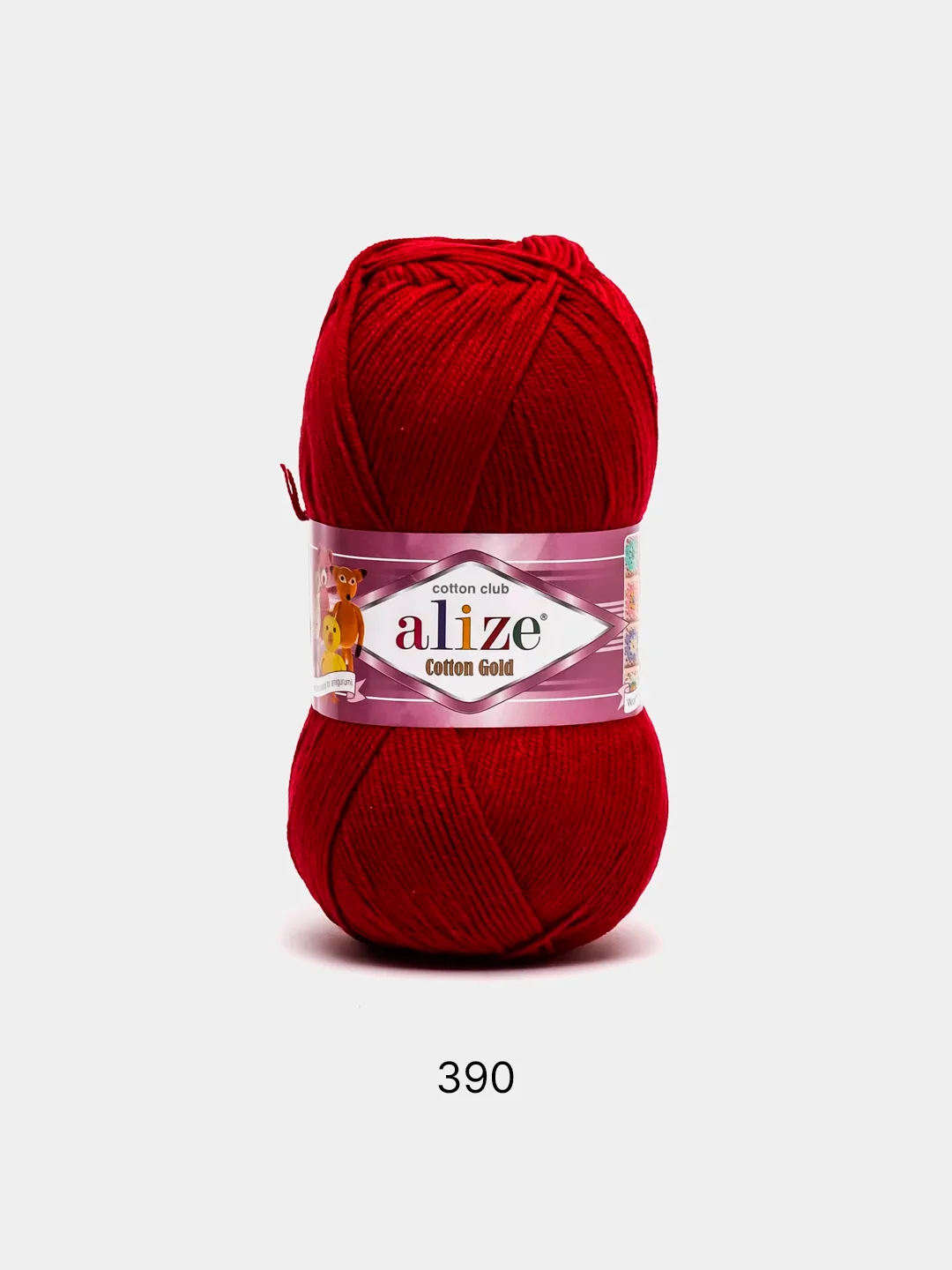 Вишнёвый пряжа Alize Cotton Gold 55% Хлопок 45% Акрил 100г 330м Ализе Коттон Голд