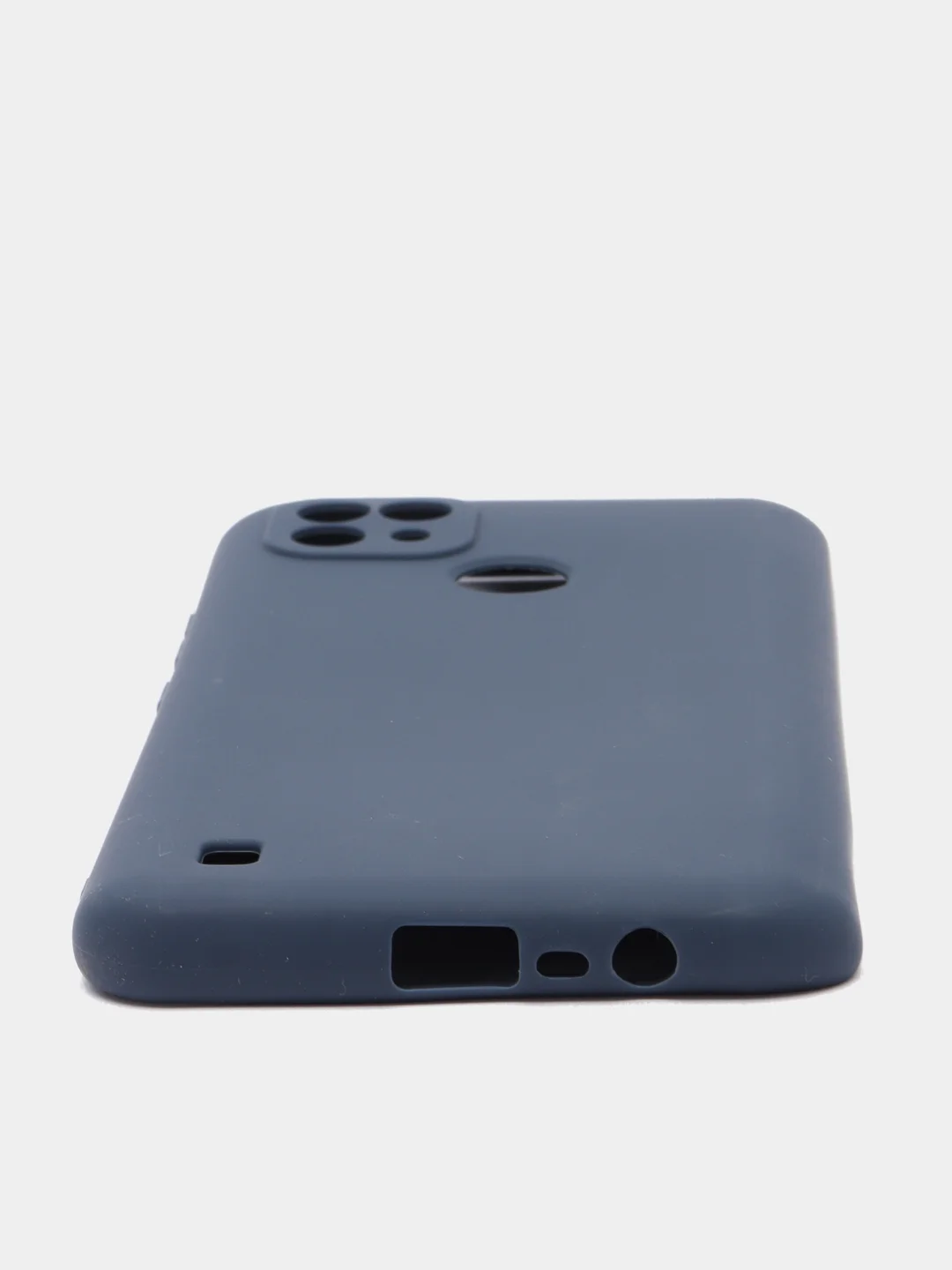 Синий матовый чехол для Realme C21, силиконовый