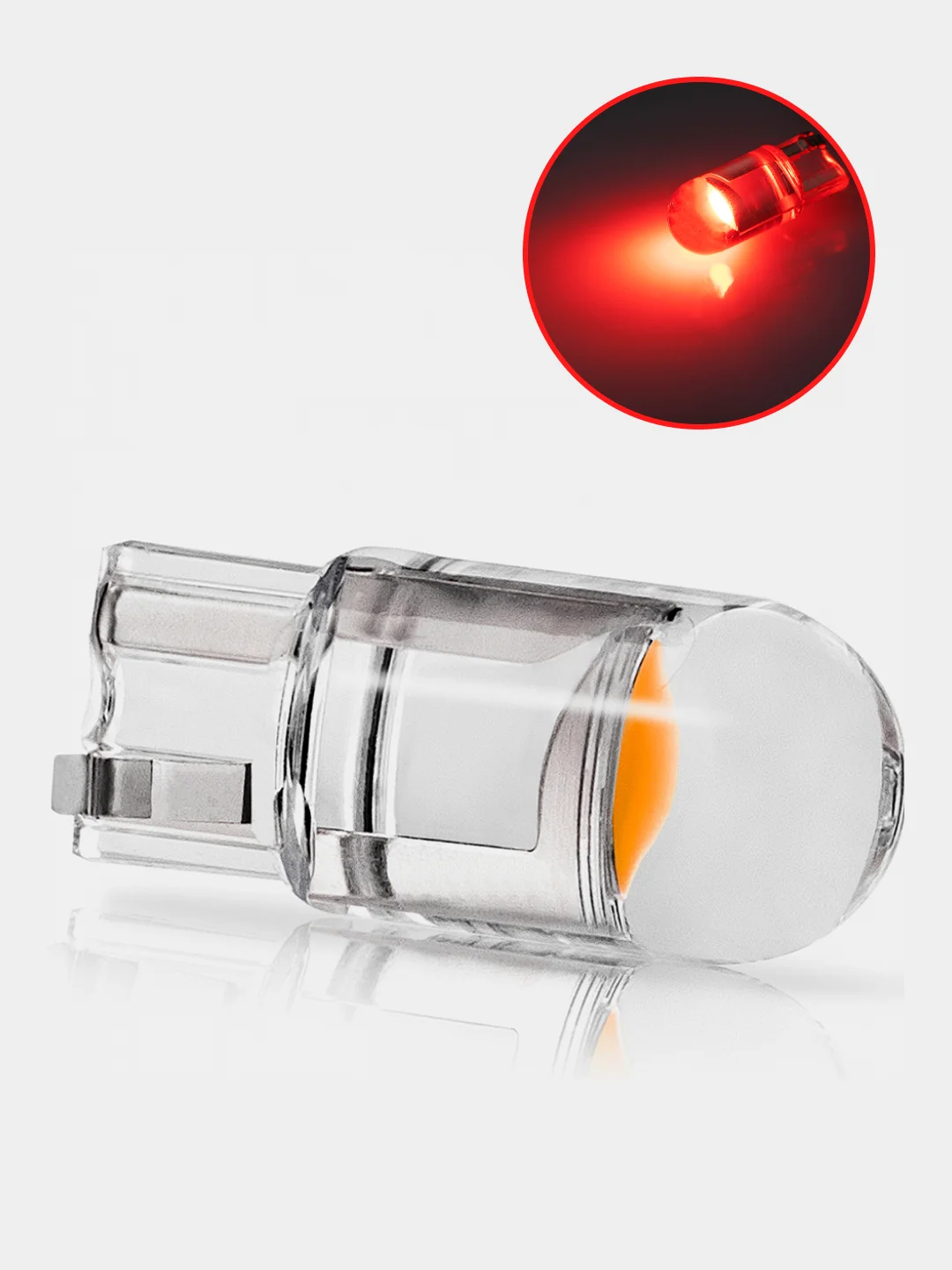 Красный светодиодная лампа для авто ElectroKot Crystal T10 W5W, разные цвета, в габариты