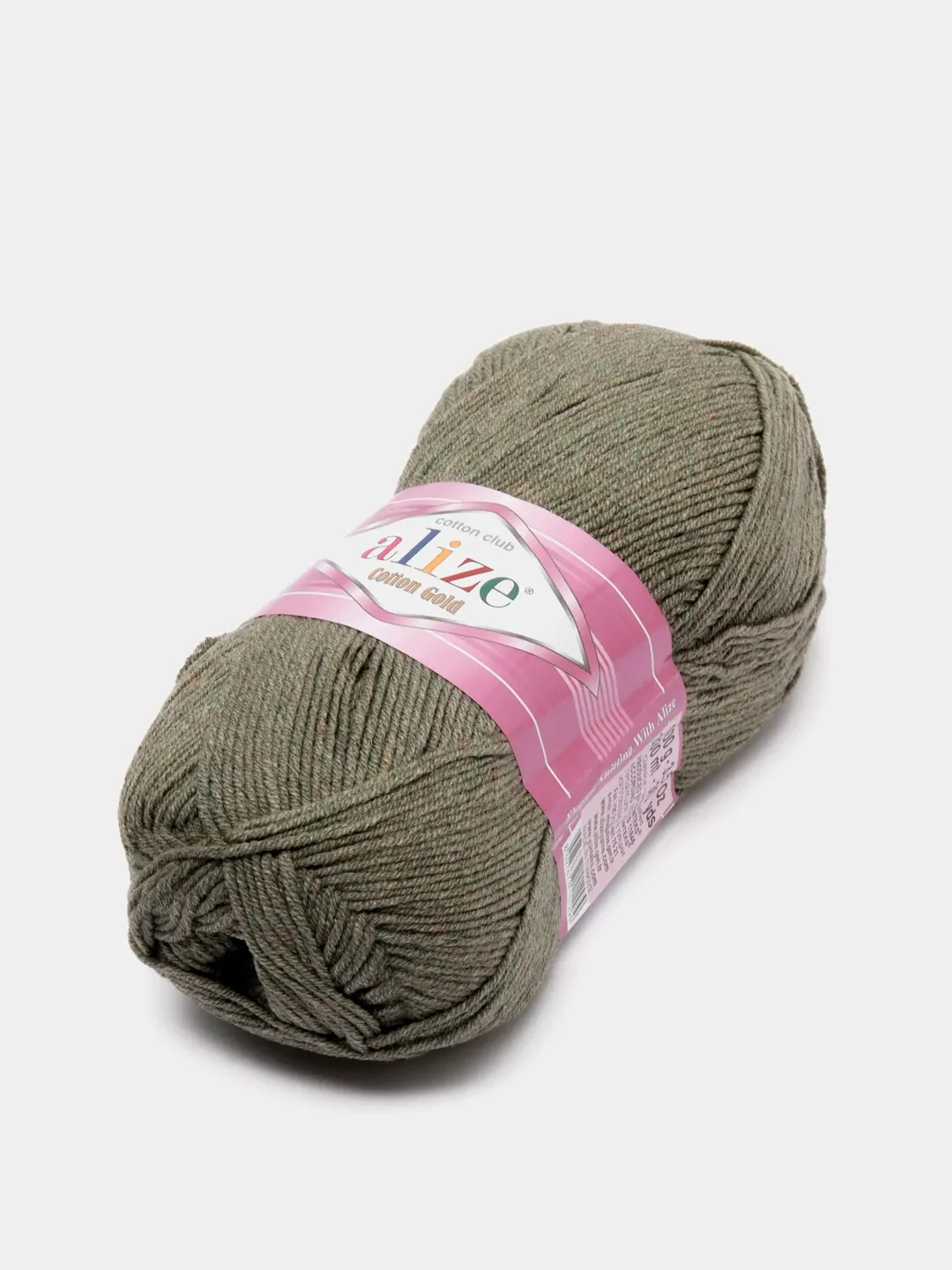 Песочный хаки пряжа Alize Cotton Gold 55% Хлопок 45% Акрил 100г 330м Ализе Коттон Голд