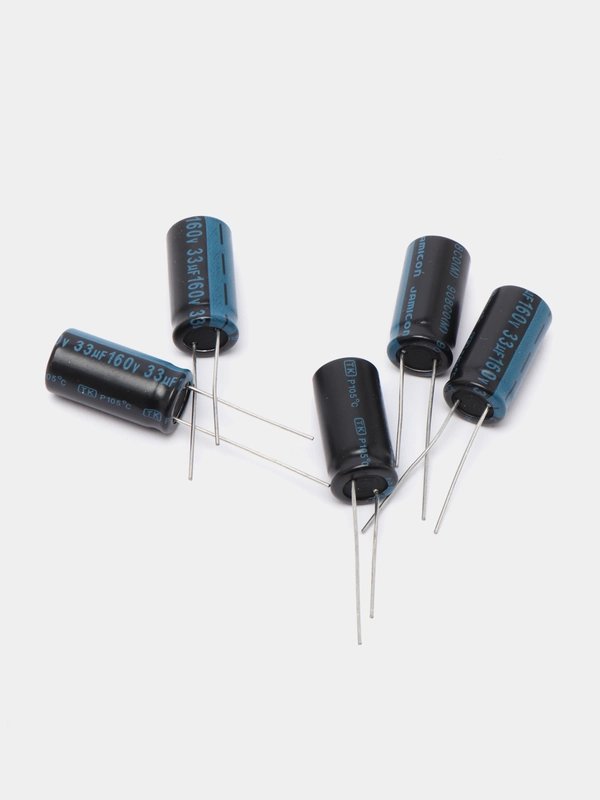 5 штук 33мкФ 160в Конденсатор электролитический 33UF 160V 105C 10х20 TK JAMICON