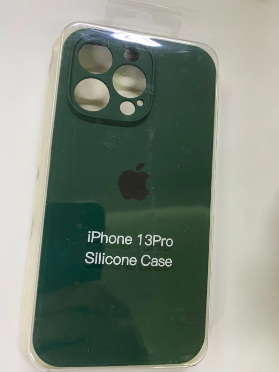 Чехол Silicone Case для iPhone 13 Pro, с защитой камеры, закрытый низ