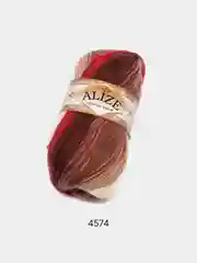 Бежевый меланж пряжа Alize Angora Gold Batik 10% Мохер 10% Шерсть 80% Акрил 100г 550м