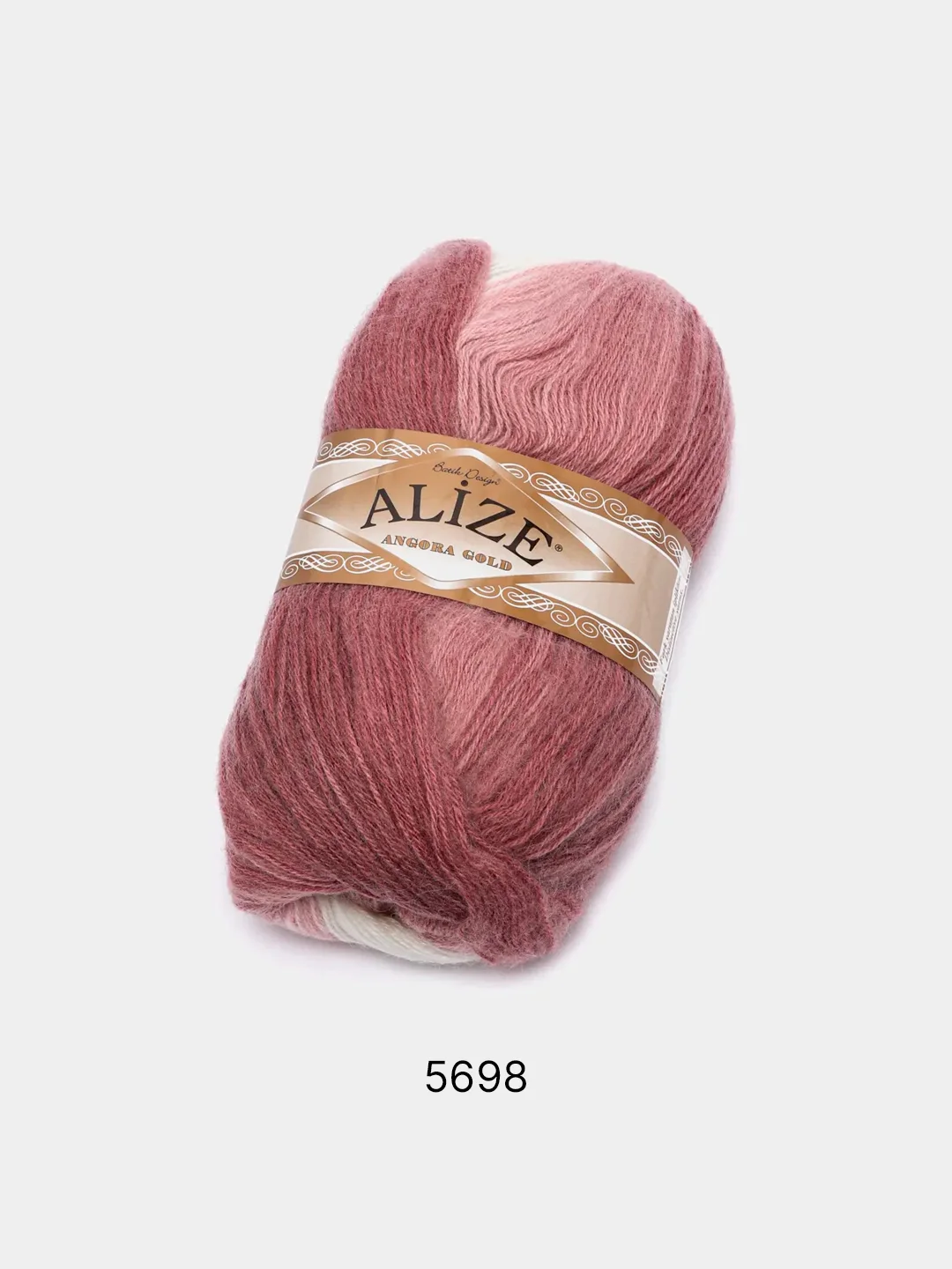 Марсала пряжа Alize Angora Gold Batik 10% Мохер 10% Шерсть 80% Акрил 100г 550м