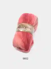 Коралловый меланж пряжа Alize Angora Gold Batik 10% Мохер 10% Шерсть 80% Акрил 100г 550м