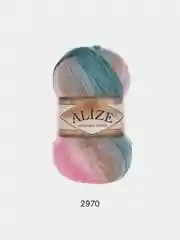 Бирюзовый пряжа Alize Angora Gold Batik 10% Мохер 10% Шерсть 80% Акрил 100г 550м