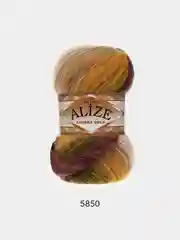 Горчичный пряжа Alize Angora Gold Batik 10% Мохер 10% Шерсть 80% Акрил 100г 550м