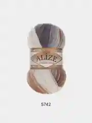 Коричневый пряжа Alize Angora Gold Batik 10% Мохер 10% Шерсть 80% Акрил 100г 550м