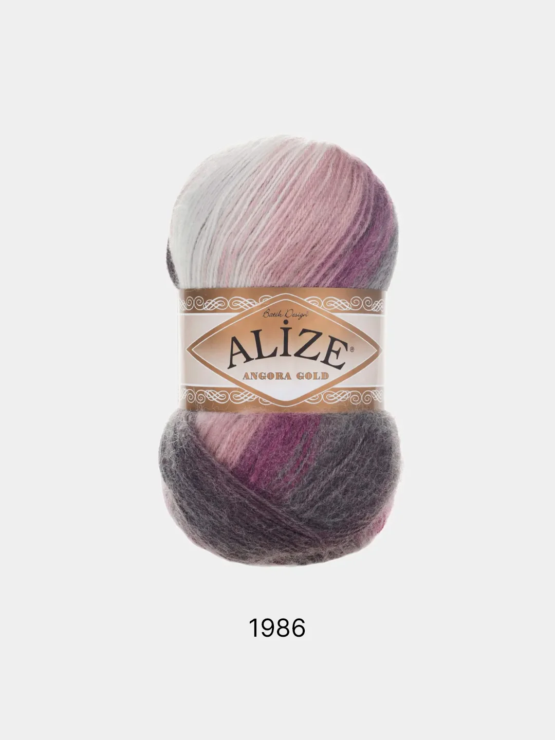 Пастельно-коралловый пряжа Alize Angora Gold Batik 10% Мохер 10% Шерсть 80% Акрил 100г 550м