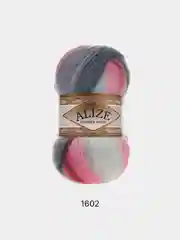 Серый меланж пряжа Alize Angora Gold Batik 10% Мохер 10% Шерсть 80% Акрил 100г 550м