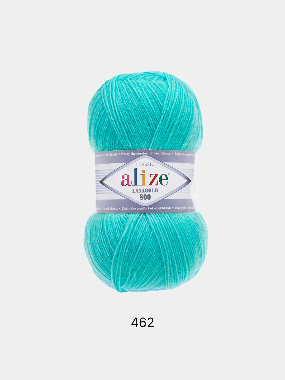 Салатовый пряжа Alize Lanagold 800 Акрил 51% Шерсть 49% 100г 800м