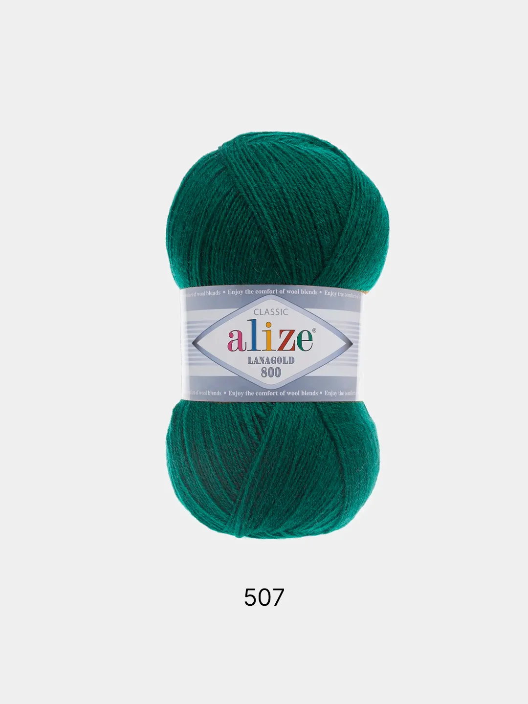 Тёмно-бирюзовый пряжа Alize Lanagold 800 Акрил 51% Шерсть 49% 100г 800м