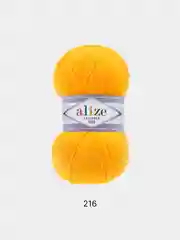 Желтый пряжа Alize Lanagold 800 Акрил 51% Шерсть 49% 100г 800м