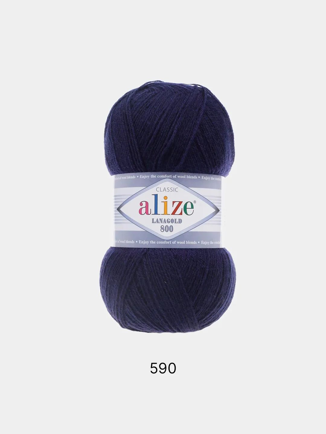Ледяной пряжа Alize Lanagold 800 Акрил 51% Шерсть 49% 100г 800м