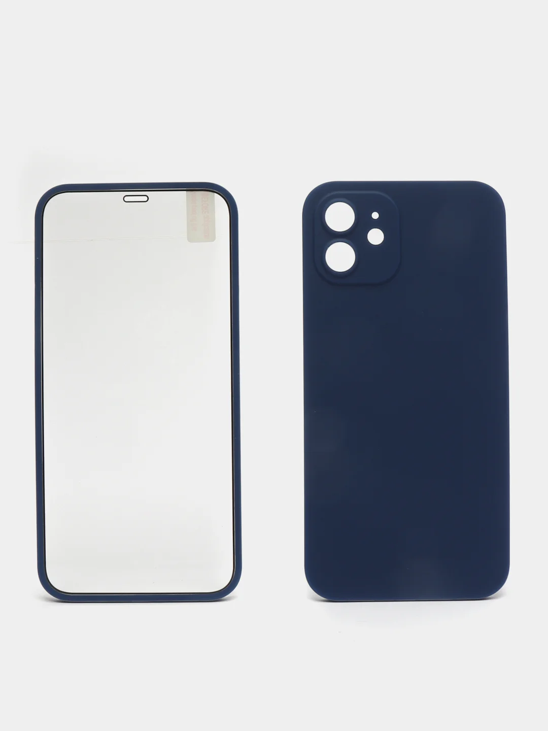Темно-синий чехол Apple iPhone 12, 12 Pro, 12 Pro Max на 360 градусов с защитой экрана