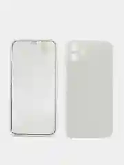 Белый чехол Apple iPhone 12, 12 Pro, 12 Pro Max на 360 градусов с защитой экрана