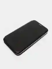 Угольный чехол книжка Huawei P8 lite 2017 / Honor 8 Lite, Хуавей П8 лайт 2017 / Хонор 8 Лайт