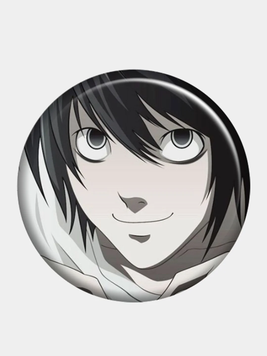 Бежевый меланж значки "Тетрадь смерти", "Death Note", Ягами Лайт, Эл