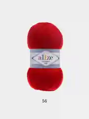 Красный пряжа Alize Lanagold 800 Акрил 51% Шерсть 49% 100г 800м