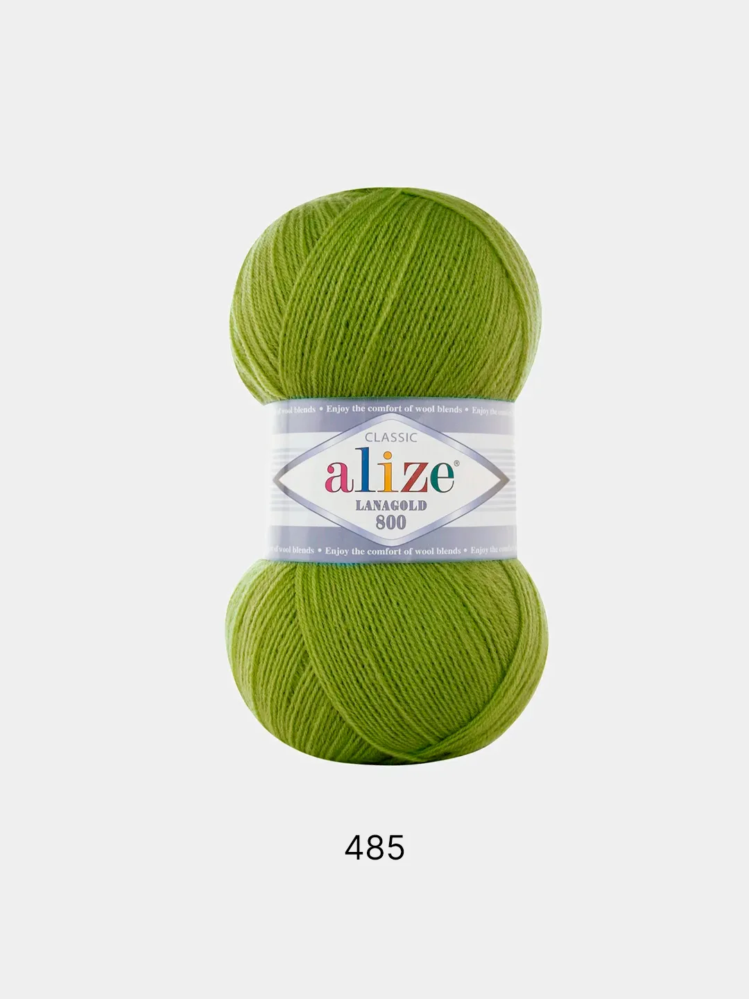 Лесной зеленый пряжа Alize Lanagold 800 Акрил 51% Шерсть 49% 100г 800м
