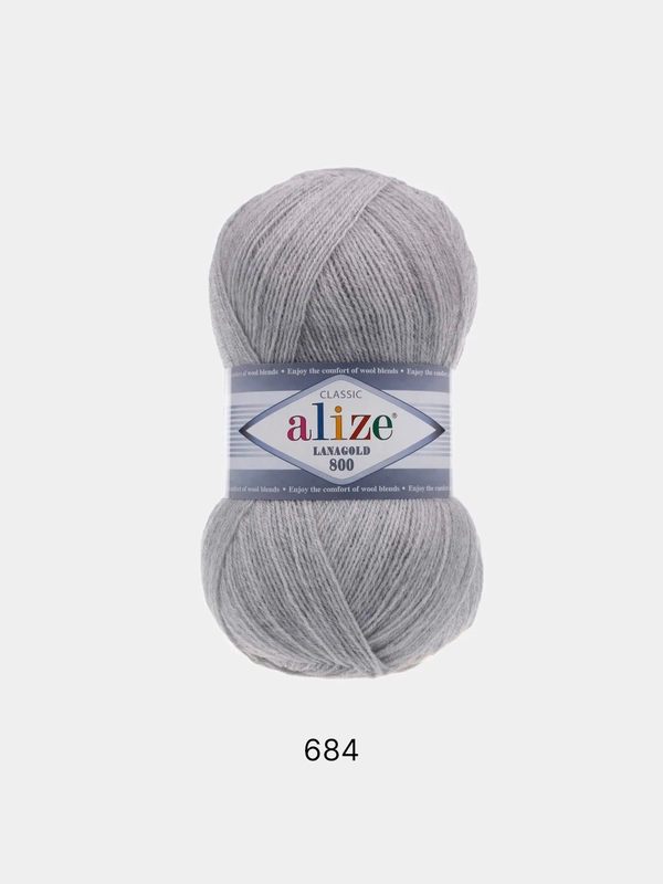 Пряжа Alize Lanagold 800 Акрил 51% Шерсть 49% 100г 800м