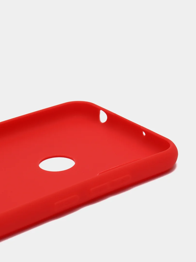 Красный чехол для Huawei Honor 8A/Y6 2019 силиконовый матовый однотонный