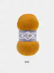 Горчичный пряжа Alize Lanagold 800 Акрил 51% Шерсть 49% 100г 800м