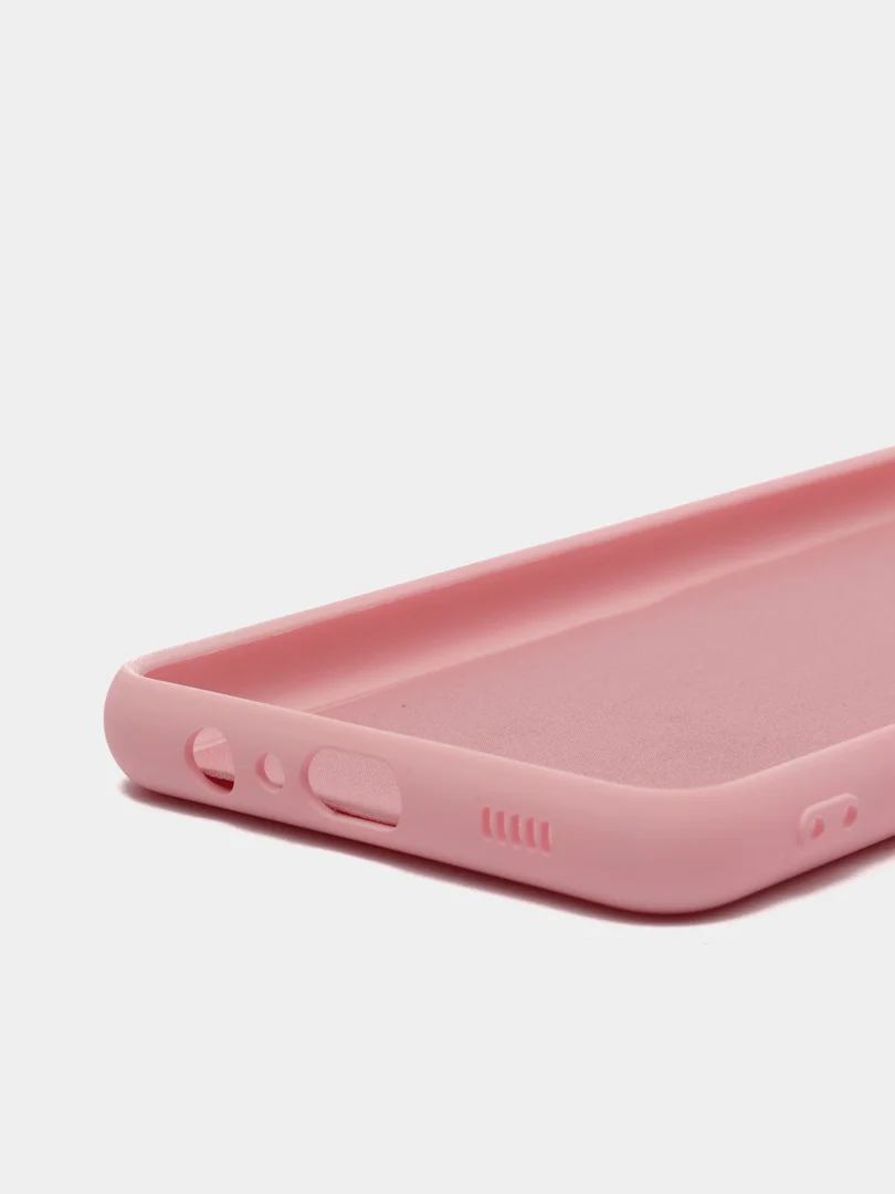 Розовый чехол Silicone Cover для Samsung Galaxy A02, силиконовый