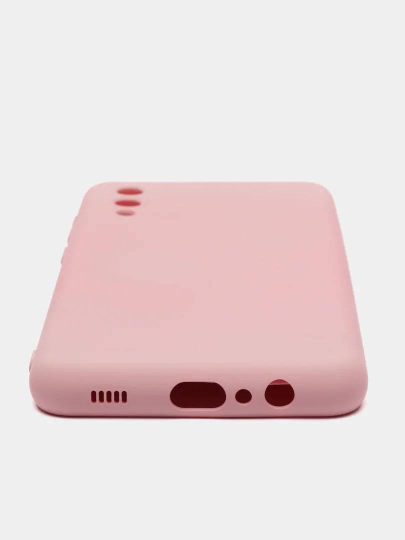 Розовый чехол Silicone Cover для Samsung Galaxy A02, силиконовый