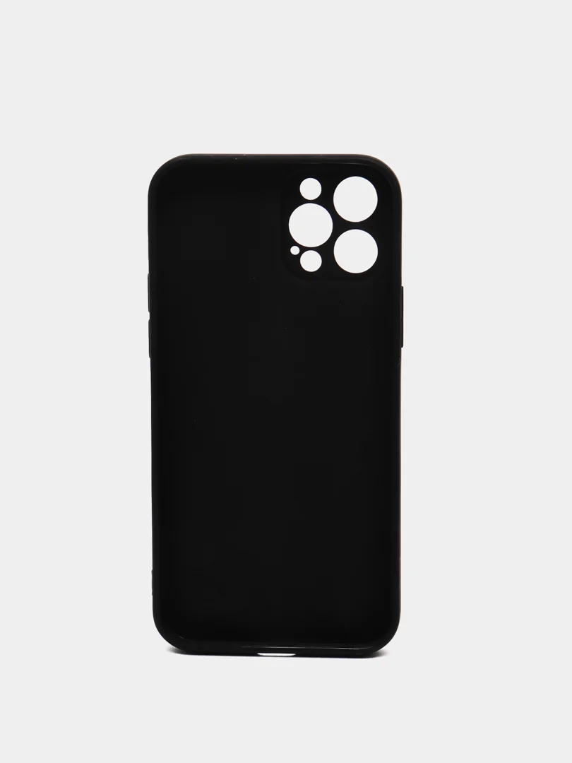 Черный чехол для iPhone 12 Pro цветной матовый