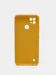 Желтый чехол для Realme C21 силиконовый матовый однотонный