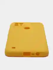 Желтый чехол для Realme C21 силиконовый матовый однотонный