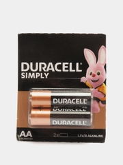 Батарейки Duracell simply alkaline, 2 вида, 2 штуки