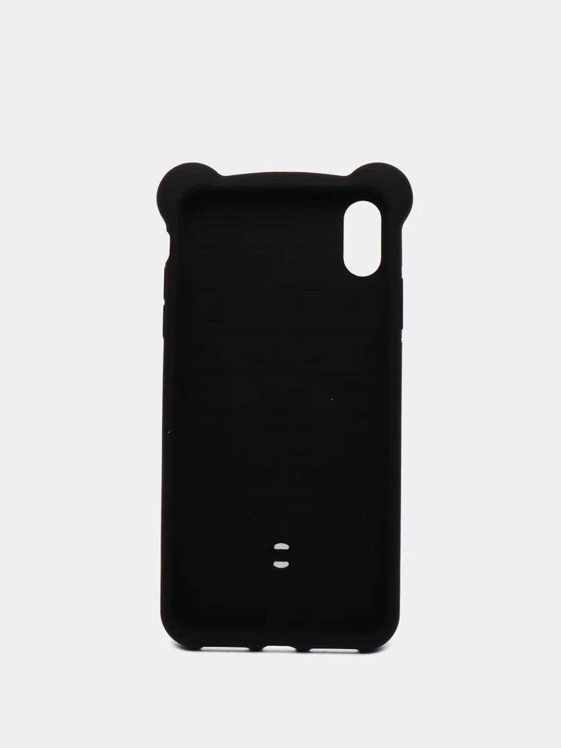 Черный чехол Baseus Bear Silicone Case Apple iPhone X, XS, XS Max с ремешком