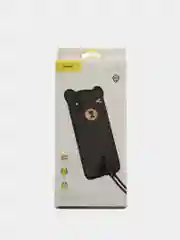 Черный чехол Baseus Bear Silicone Case Apple iPhone X, XS, XS Max с ремешком