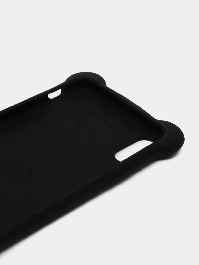Черный чехол Baseus Bear Silicone Case Apple iPhone X, XS, XS Max с ремешком