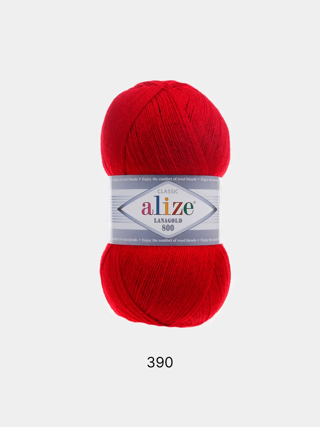 Алый пряжа Alize Lanagold 800 Акрил 51% Шерсть 49% 100г 800м